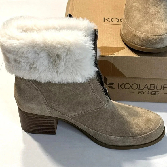 Koolaburra by Ugg Dianna faux fur women bootie size 11 color taupe - Picture 5 of 13